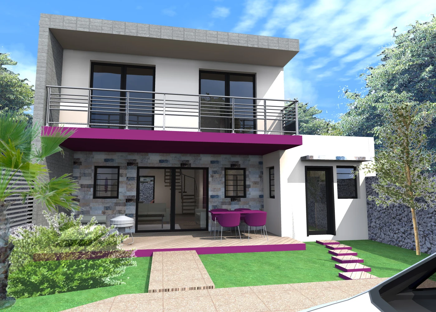 Daquan 140m2 Modern Villa Light Steel Frame House Casas Prefabricadas De 3 Hab  2 Bedrooms 2 Bathrooms