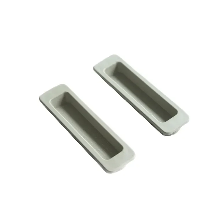 Black ABS Plastic Rectangular Filing Storage Tool Cabinet Embedded Inset Recessed Hidden Invisible Concealed  Pull Handle