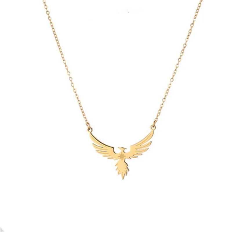 Greek mythology Firebird retro necklace not dead Bird Phoenix necklace gold-plated necklace Wholesale