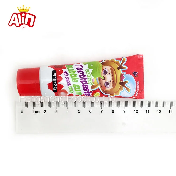 novelty gag toys liquid candy  Customizable packaging of cute cartoon toothpaste bubble gum