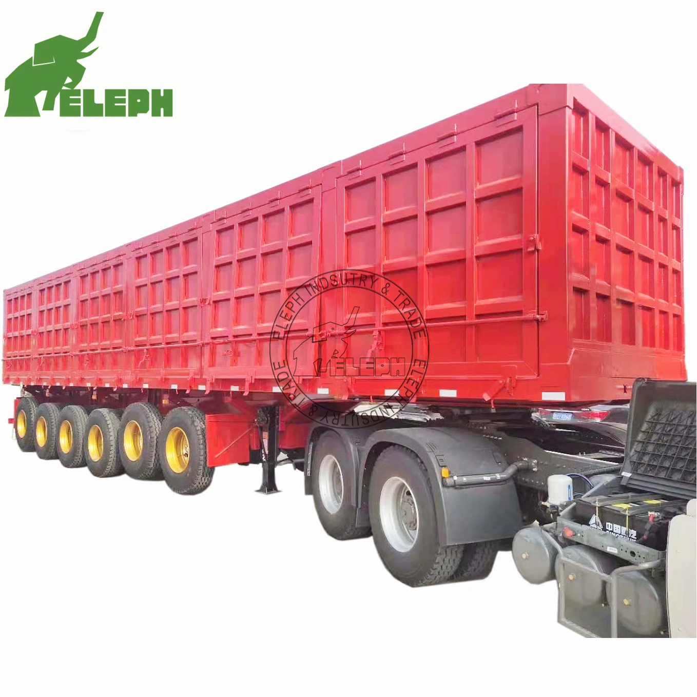 3 Axles 45 Cubic Meters Side Tipper Semi-Trailer