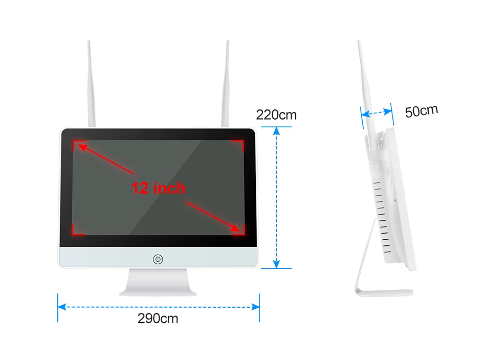 Заводская цена Wifi авто отслеживание человека 3MP PTZ купольная камера безопасности Система 8 каналов 12IN ЖК-монитор NVR