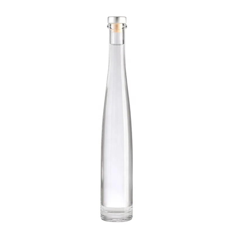 Trustworthy manufacturer 375ml glass liquor bottle with cork vodka glass bottle	 liqueur whisky bottle