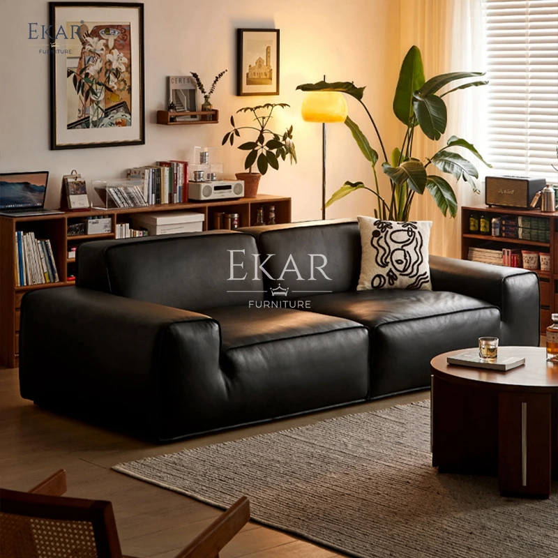 New Design Ekar Modern Nappa Leather Half Leather Sofa Living Room Furniture