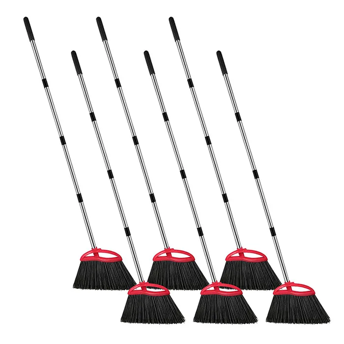 HQ8831 for Canada market iron handle short hard hair plastic floor broom