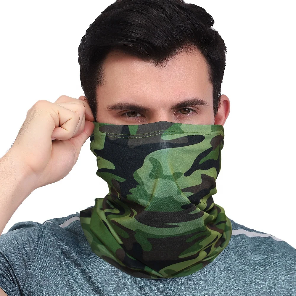 
Amazon mult-fuction Cool ice silk Summer camo headwear bandanas for face 