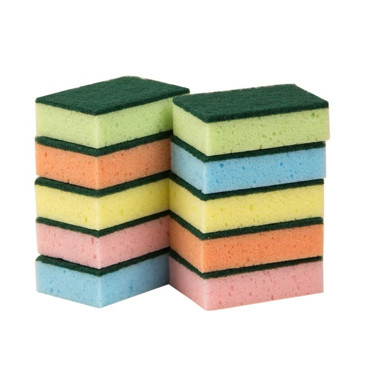 Professional manufacturer support customize packing PU colored kitchen large dish sponges