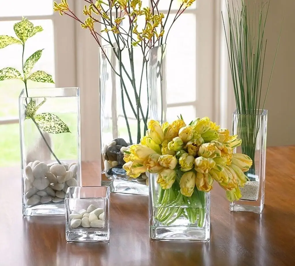 Luxury Crystal Flower Vase for Wedding and Home Decoration - Elegant Glass Vase with Sparkling Pbo Crystal Accents