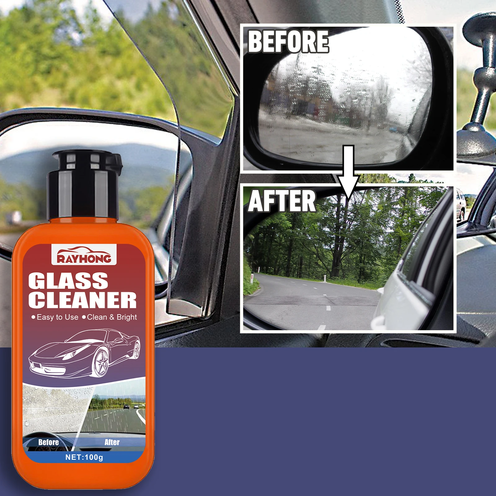 Rayhong Glass Cleaning Chemicals Quickly Liquid To Clean Glass	Windshield Cleaning Detergent Glass