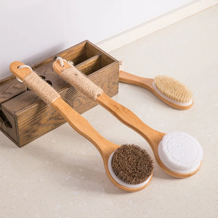 Сухой Щетка sisalwooden с натуральной щетиной мягкая щетка для спа-массажа тела без ручки
