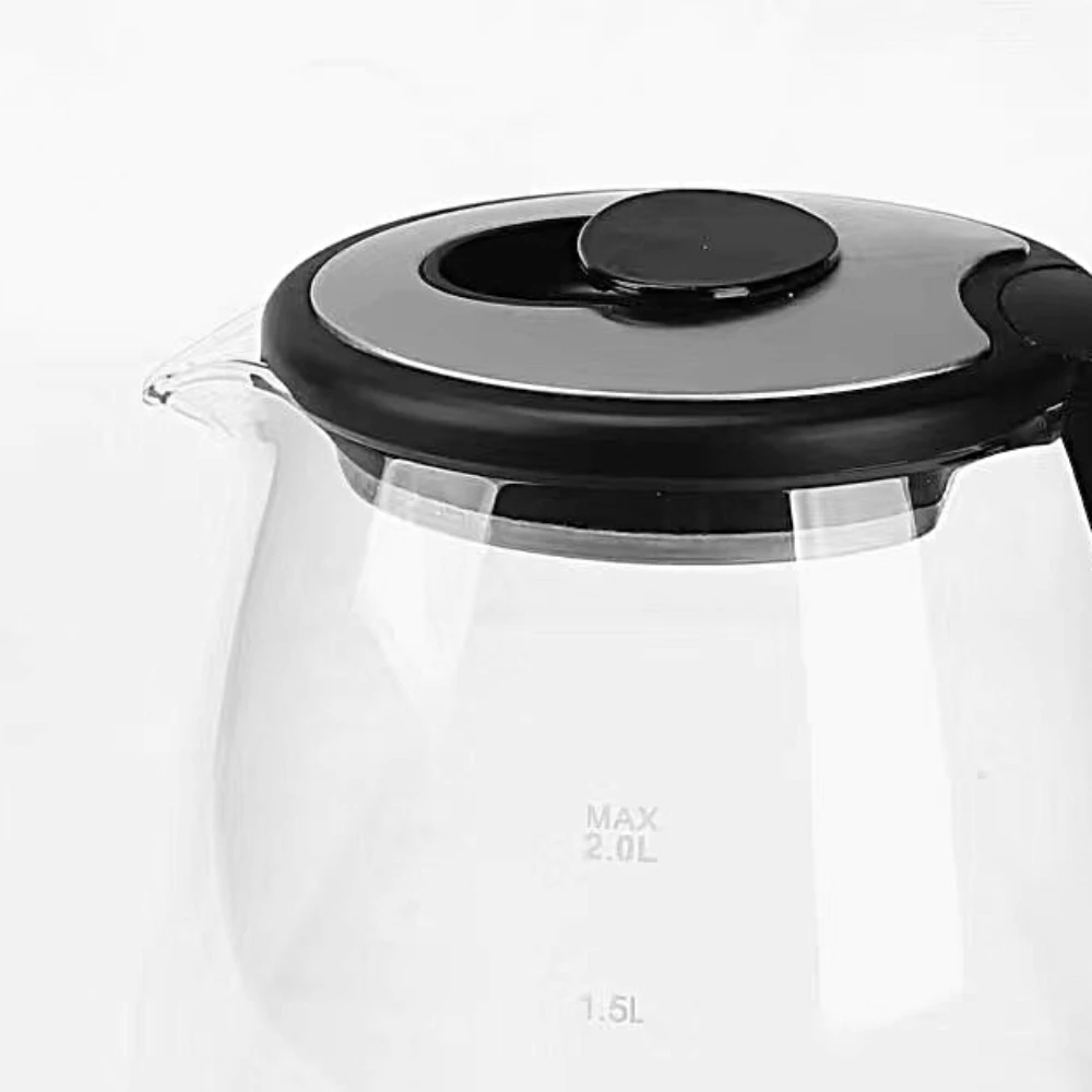 Glass kettle with blue led light fast boiling strix stainless steel 2.0L cordless electric water jug kettle