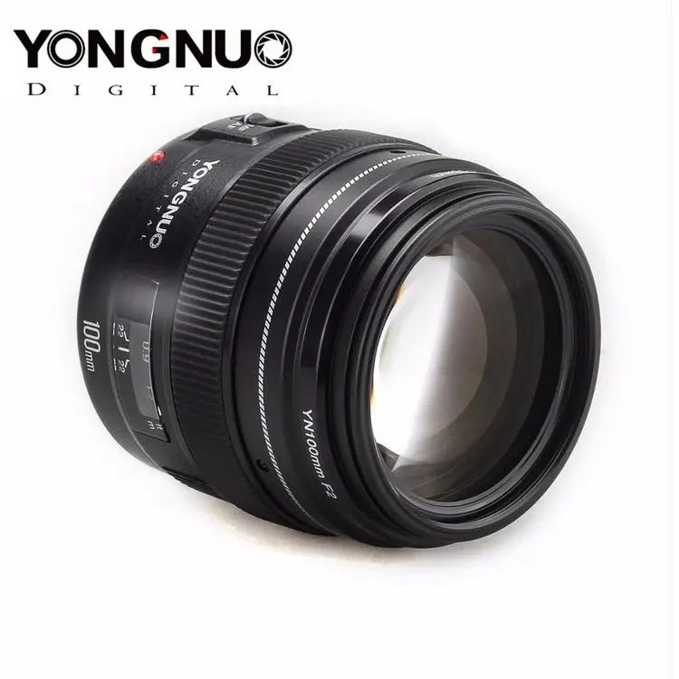  Объектив YONGNUO YN 100 мм F2 с большой диафрагмой Средний телеобъектив для Canon EF крепление 5D IV 1300D T6