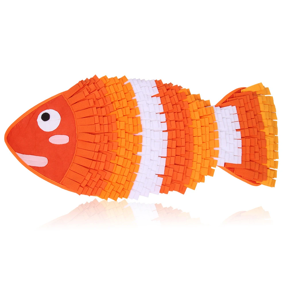 Factory Fish Shape Dog Feeding Mat Pet Mat Scratcher IQ Snuffle Training Blanket Mat