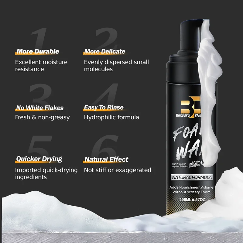 Новое поступление 24hhi-Definition мужской мусс с завитками и волнами из пены воск для укладки волос пенный парикмахерской