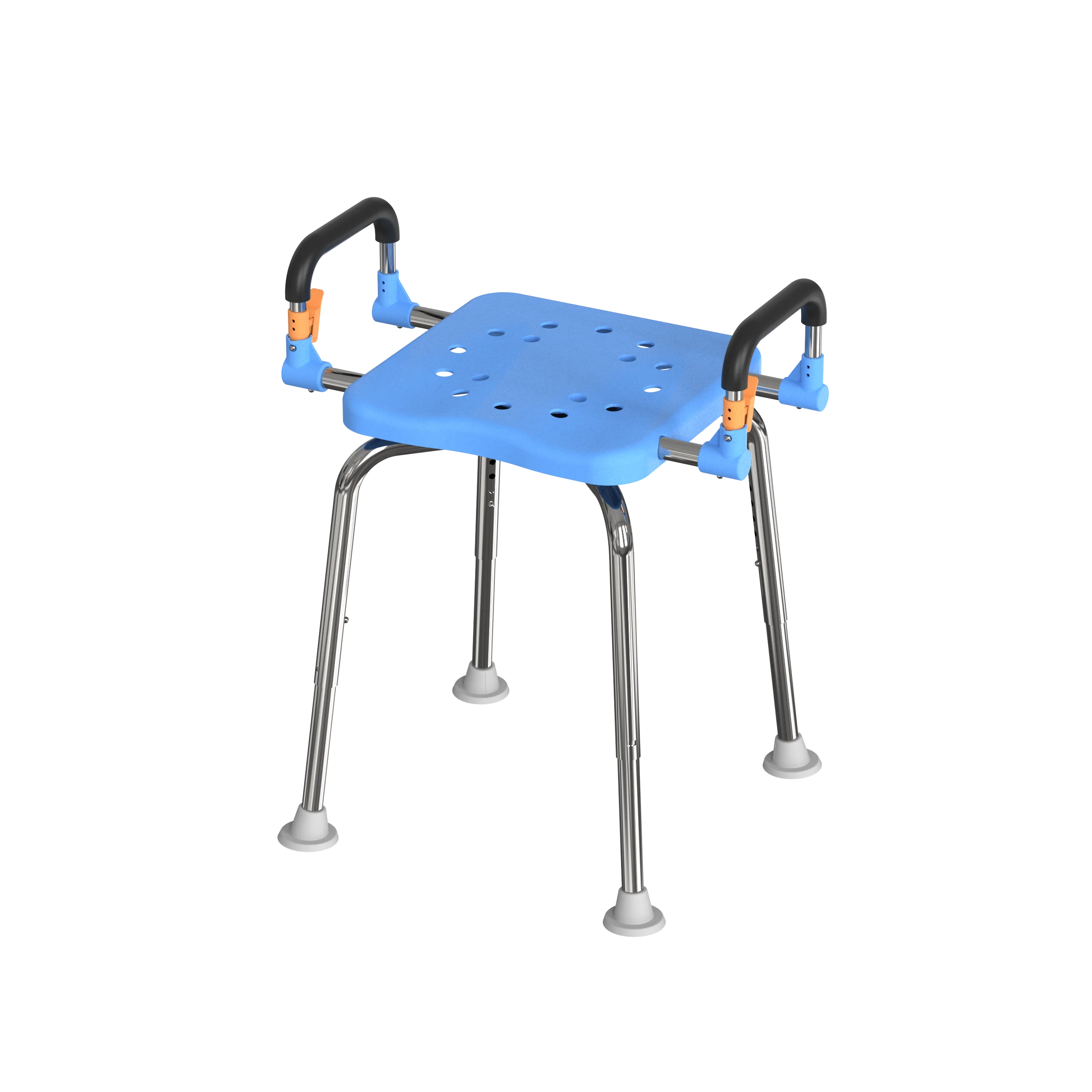 Dearevery Modern Style 350Lb PP Material Folding Shower Seat Legs Benches Stool Chair Rehabilitation Equipments Bathroom Bedroom