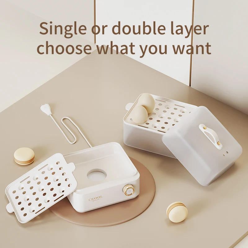 New Arrivals Egg Steamer Automatic Egg Cooker Double Layer Electric Egg Boiler Rapid