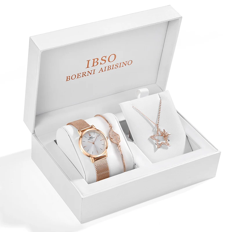 IBSO Butterfly Hot Selling Women Watch Set Women Luxury Lady Watch Set Gift
