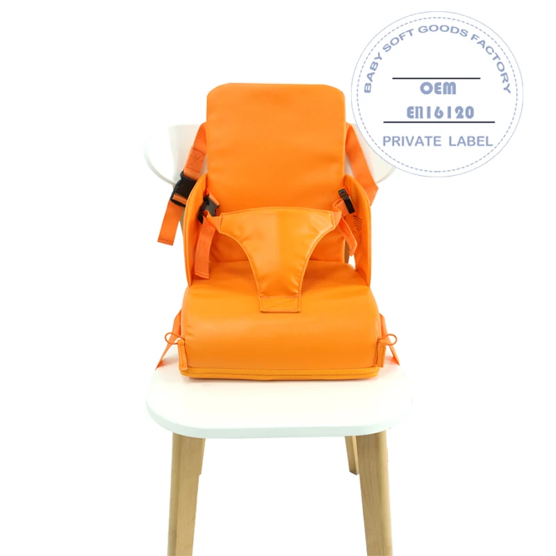 PU leather material safety foldable kids toddler simple dinning chair outdoor diaper portable booster seat for dinning chair