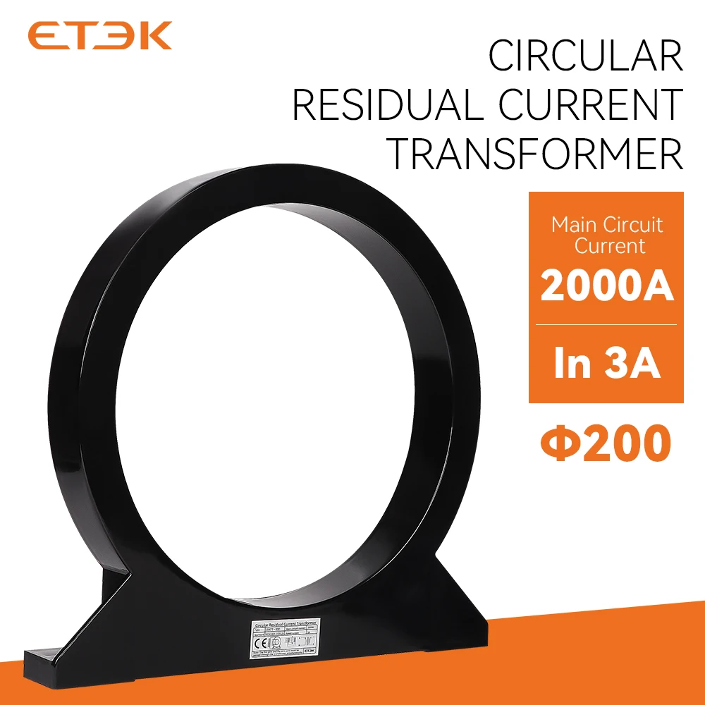 ETEK ID 200 ZSCT-200 нулевой последовательности трансформатор 1A/0.5mA текущий коэффициент рабочий ток переменного тока 0 ~