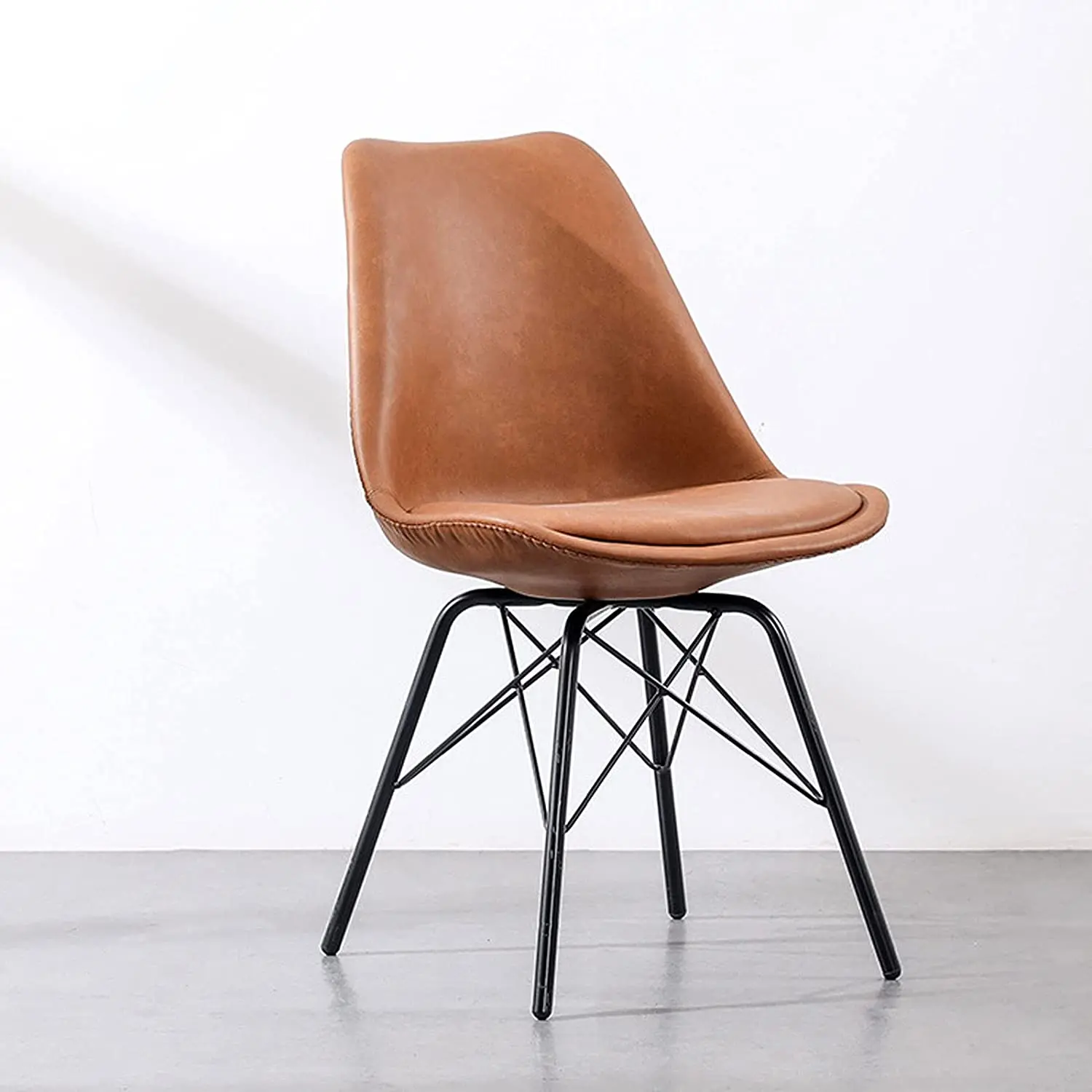 
hot sale restaurant Furniture leisure upholstered Luxury banquet soft faux PU leather dining chair with metal legs 