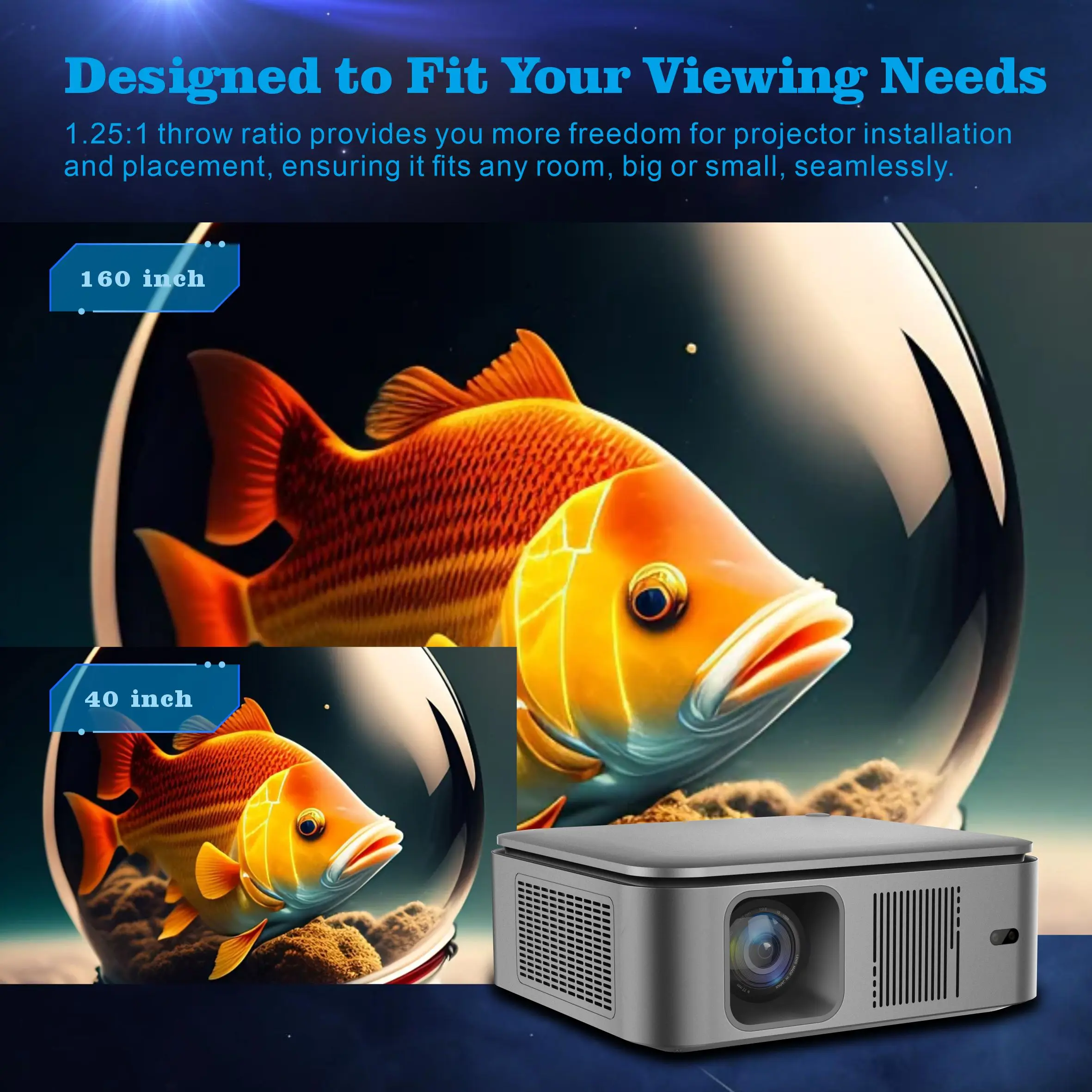 New HD 1080P Projector HY450 for Business Home Theater Cinema 300LM Movie Projector Portable outdoor 4k projector