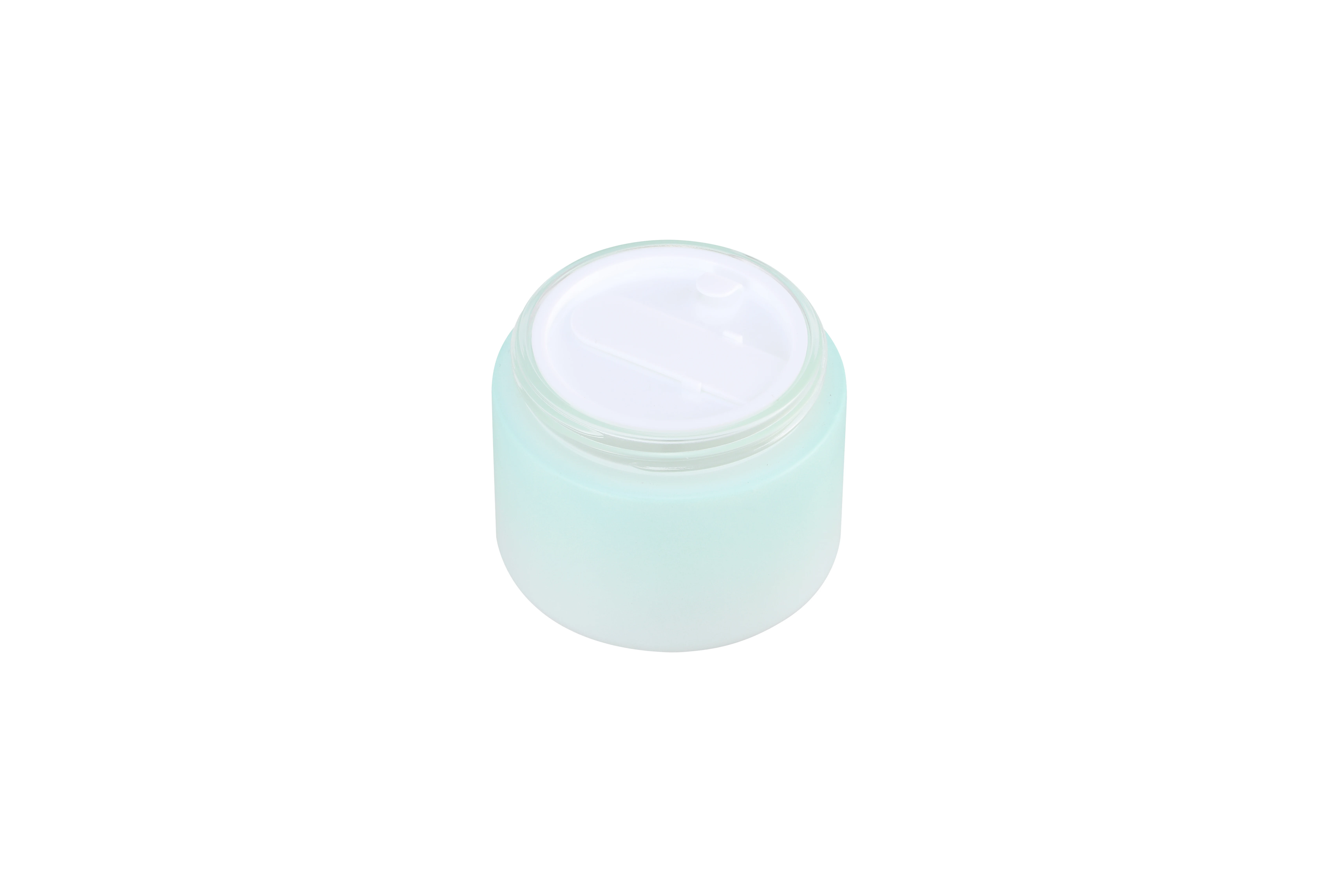 Customized Eco Friendly Luxury Cosmetic Packaging Frosted Body Cream Glass Jars With Lid
