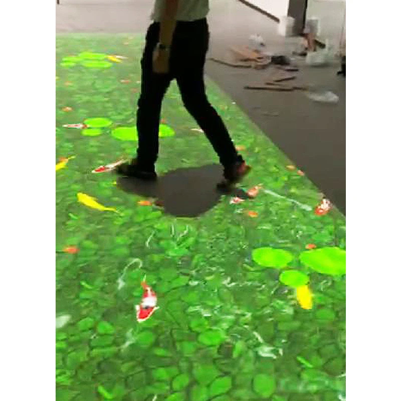 Outdoor 3D hologram advertising motion sensor projector interactive floor ground with projection system for Kids games