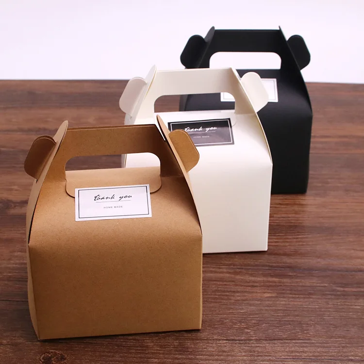 Cheap Factory Price disposable cake take away box with handle