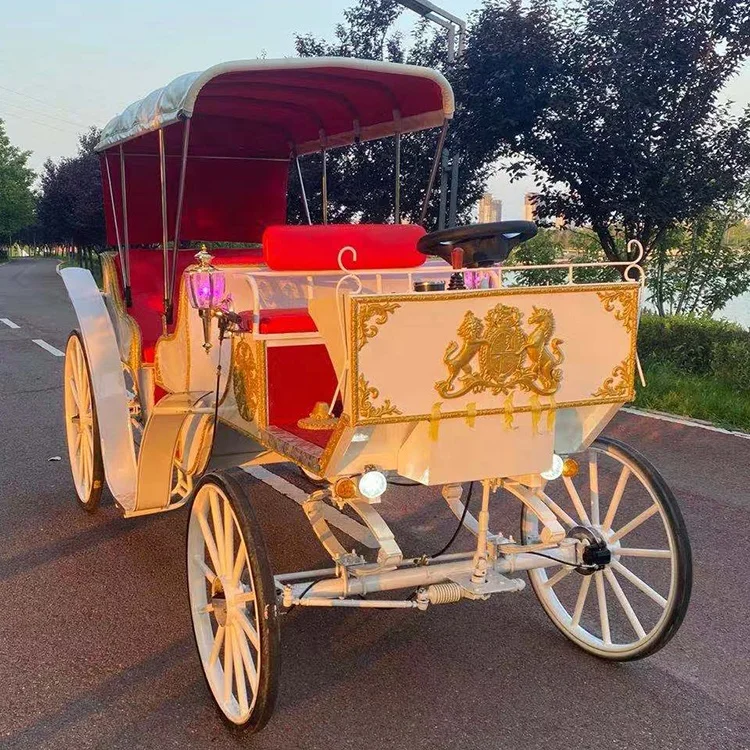 New Design Wedding and Tourist Sightseeing 4 Wheel European Electric and Horse Drawn Carriage/Horse Wagon/Horse Cart for Sale