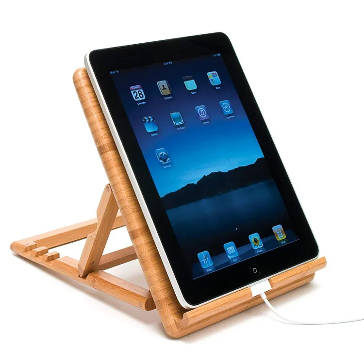 
Home decor expandable adjustable reading holder bamboo book stand 