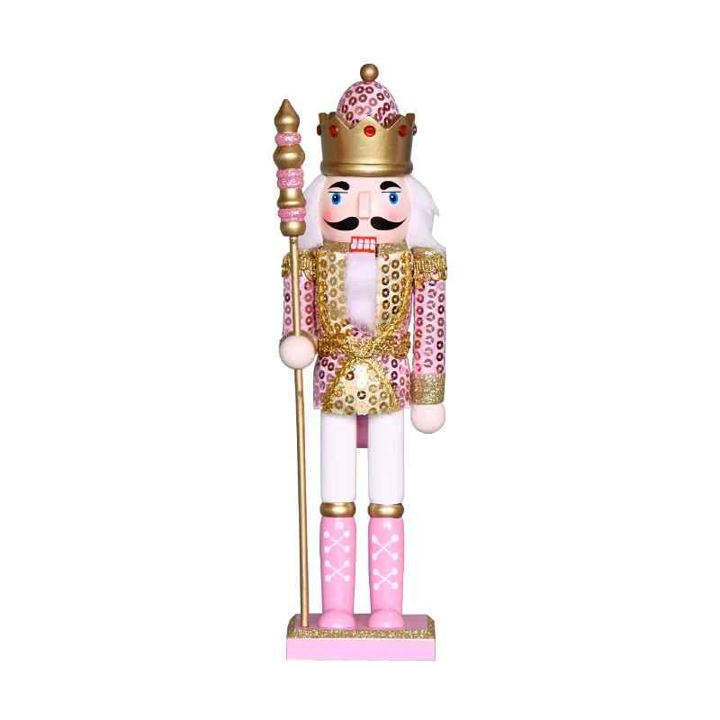 New 30CM Wooden decorative crafts Christmas holiday decoration Nutcracker scale cloth King ornaments