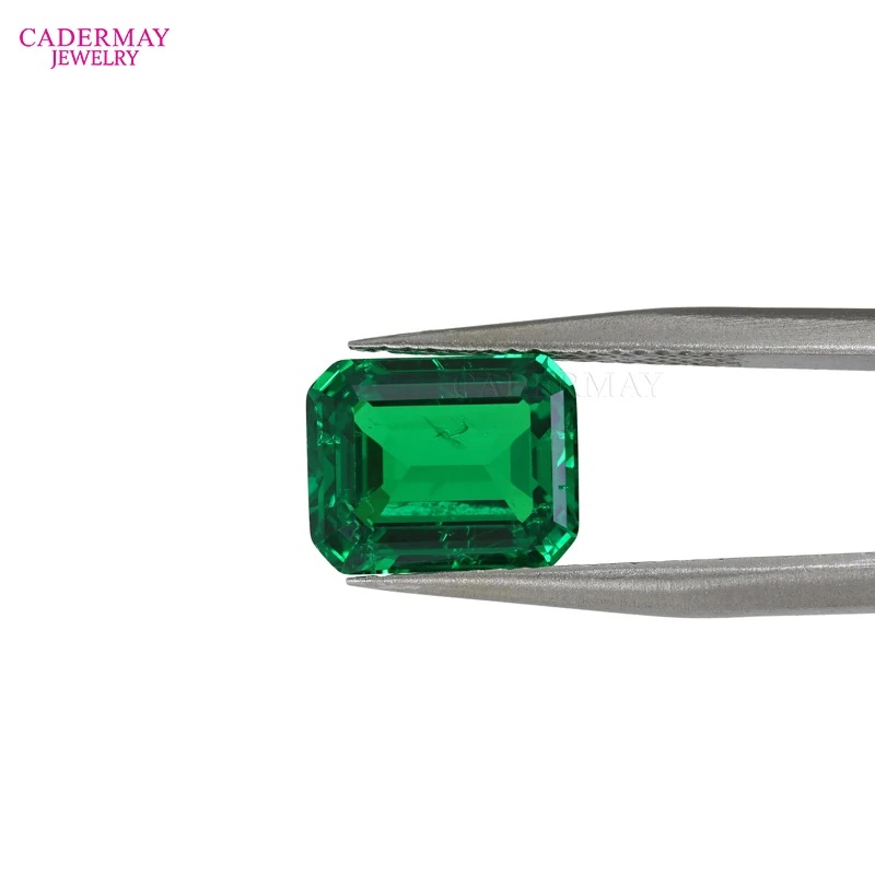 Cadermay new arrival garnet gemstone emerald shape 5*7mm-12*14mm Green YAG with inclusions in large stock wholesale price sell