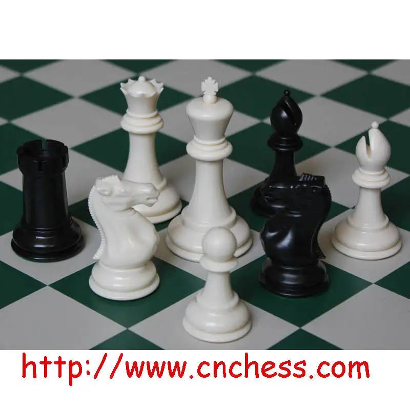 97mm King Classic International Chess Chess Piece Chessboard Chess Bag Including 4 Queens 51CM Chessboard for Party