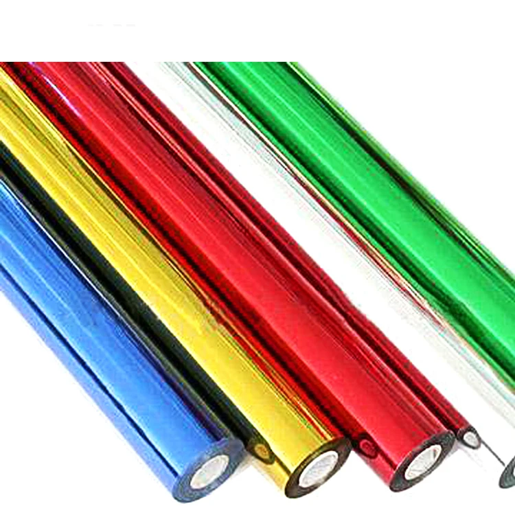 Low MOQ gold silver shiny color paper leather fabric textile Hot Stamping Foil