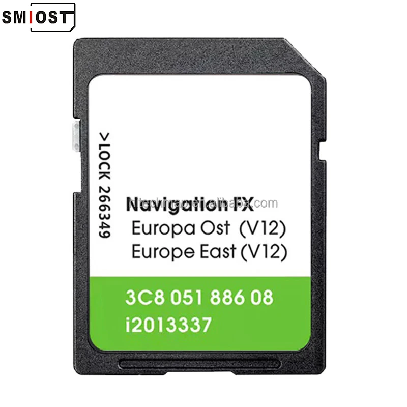 SMIOST Navigation Maps CID Car Memorial for Navig GPS SD Sat Nav Card for VW FX OST V12 Sharan Eos Europe