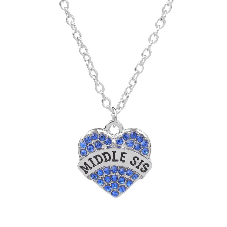Creative College Graduation Gift Girlfriends And Friends Necklace Middle Sis Good Sisters Pendant