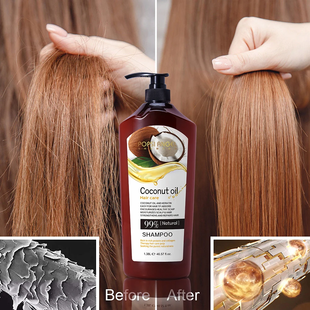 Hair Care Products Coconut Oil Shampoo Moisturizing Anti-Dandruff Organic Coconut Shampoo