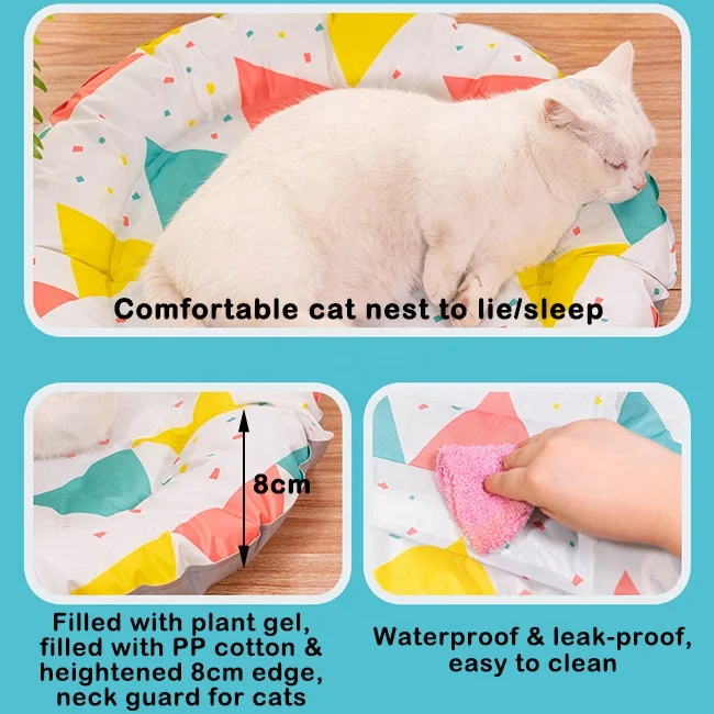Summer Cooling Pet Dog Cat Ice Pad Bed Travel Home Dog Sleeping Gel Self Cooling Large Pet Cooling Mat Gel