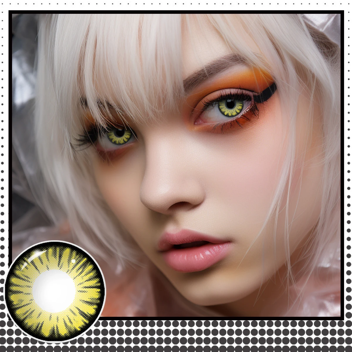 Lalens MIRACLE TIMES Cosplay Soft Contact Lenses Wholesale 14.5 Half Yearly Myopia Halloween Anime Eye Colored Contact Lenses