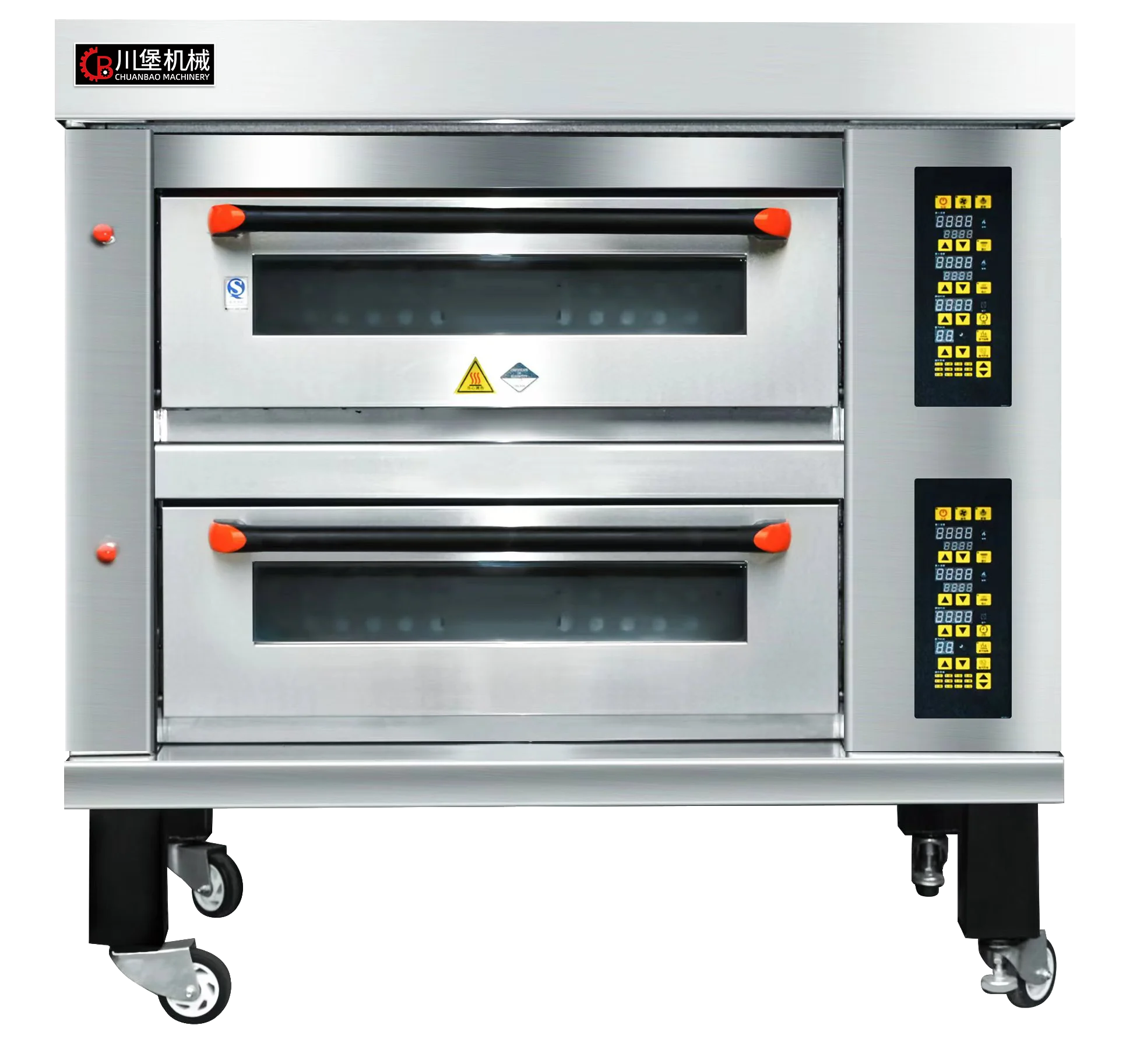 BC-60DJ Factory sale rapid warming Intelligent Baking commercial use 2 layers 4 trays Double Deck Oven electric Double Deck Oven