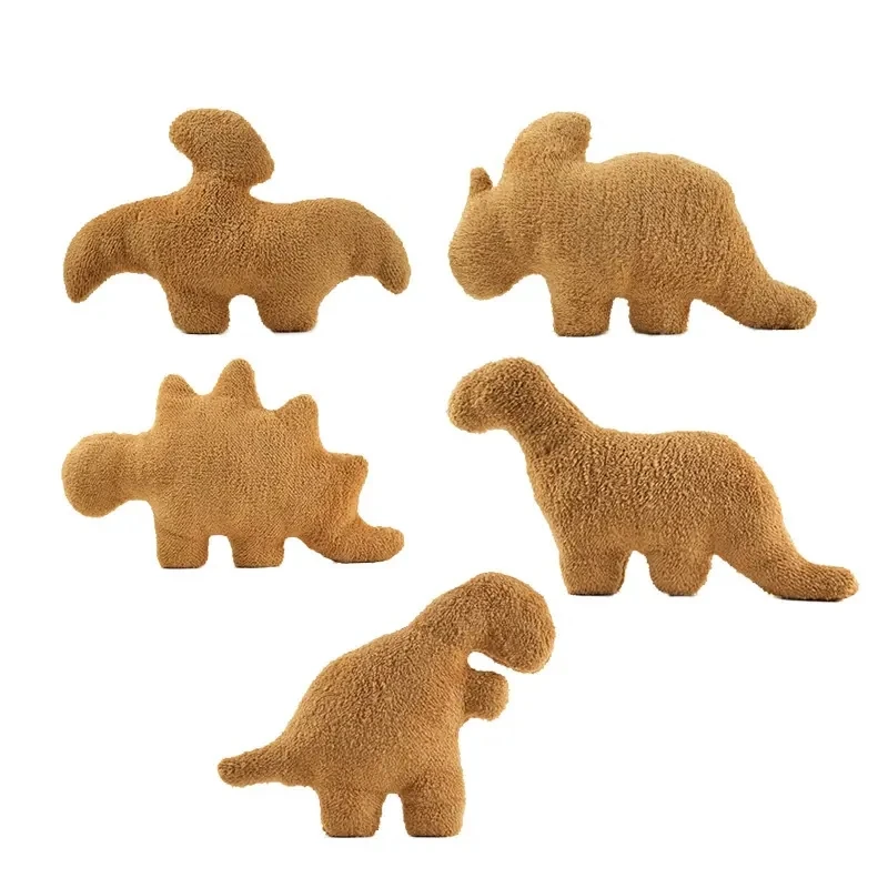 Dino Chicken Nugget Pillow Custom Wholesale Plush Toy Stuffed Animal Toys Dino Nugget Pillow-Chicken Nugget Soft Dinosar Plush
