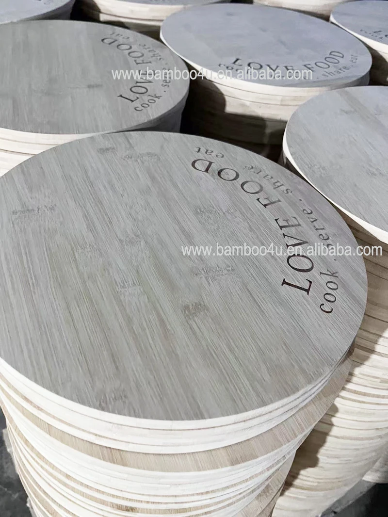 Kitchen Turntable Cutting Board Natural Bamboo Rotating Table Serving Plate Rotating Bamboo Lazy Susan