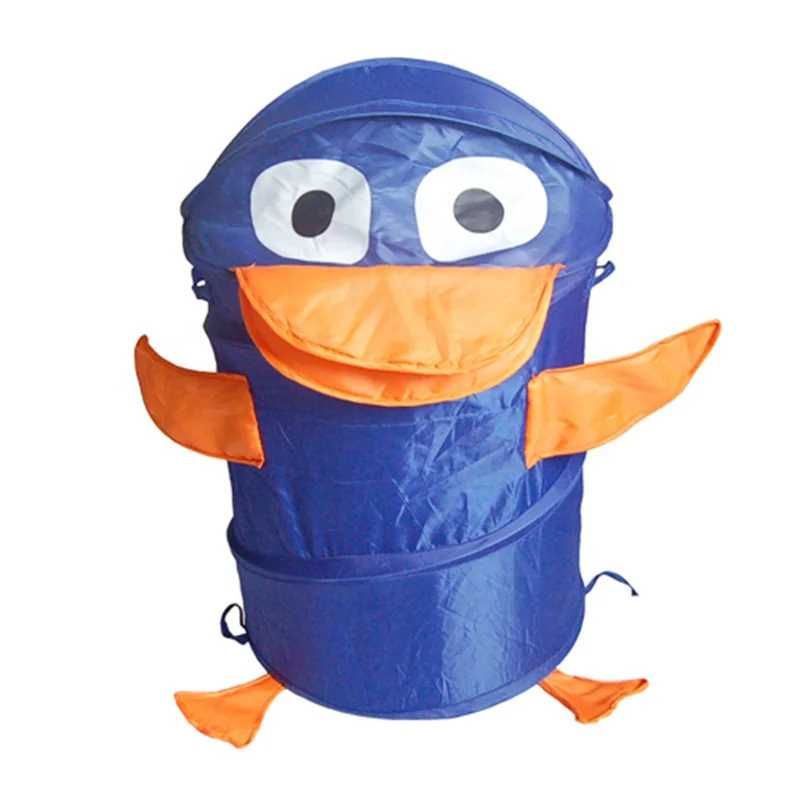 Factory custom cartoon duck cute design deep laundry basket colapsable clothing laundry basket