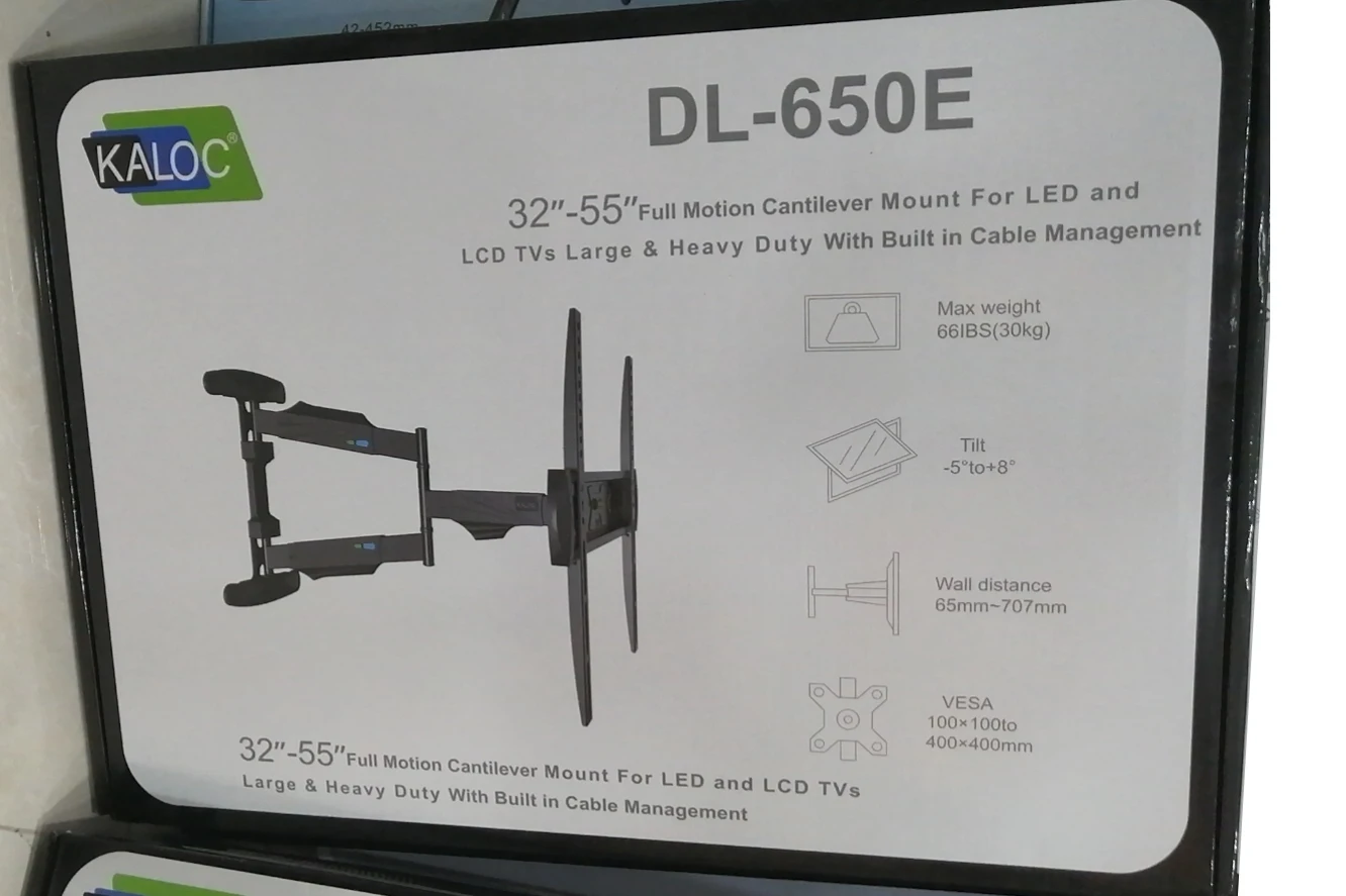  KLC-DL-650E в вертикальном положении и подвижные тв крепление для 32 '-55' дюймов vesa