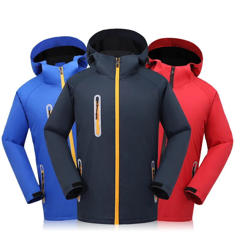 Hot Sports Softshell Custom Reflective Strip Pocket Hooded Windbreaker Sportswear Winter Outdoor Waterproof Jackets