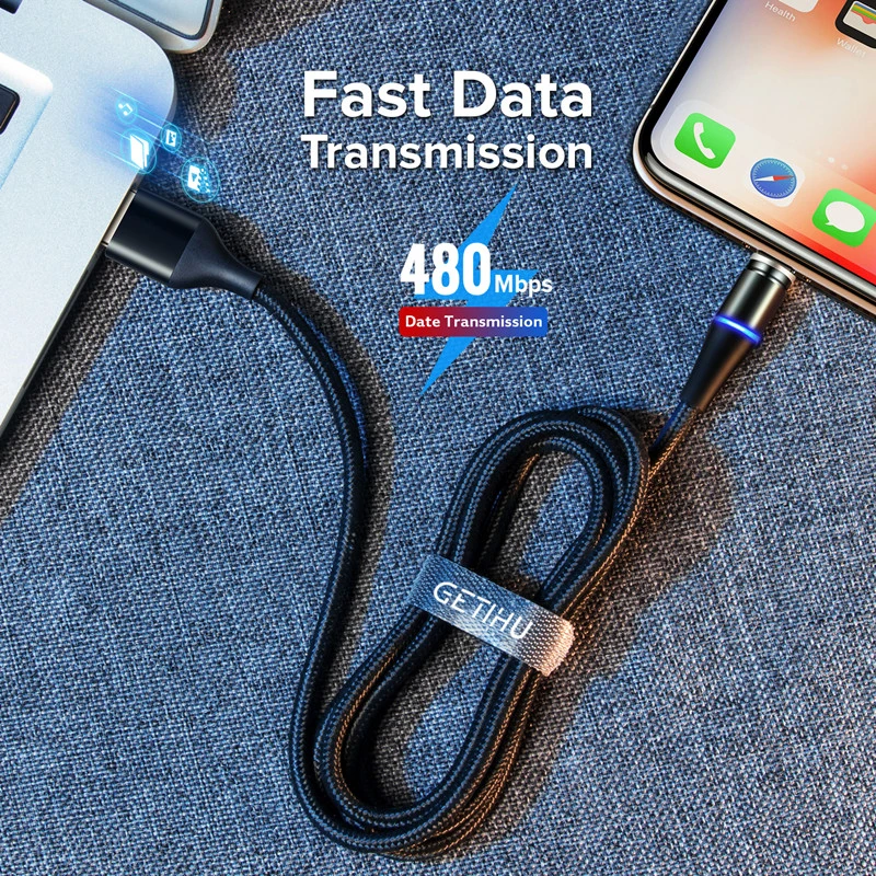 1 м сотовый телефон 3 в 1 Магнитный Плетеный зарядный micro usb кабель высокого качества 3 в 1 кабель для быстрой зарядки
