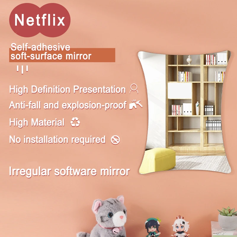 Unbreakable Acrylic Mirror for Kids Shatterproof Safe for Wall Used for Hand Makeup Mirror and Shaving Mirrors