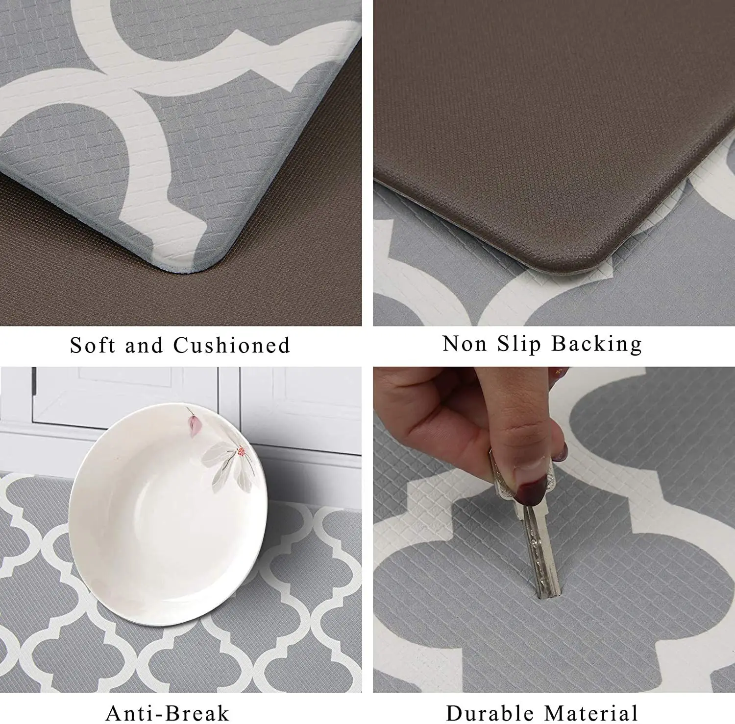 Anti fatigue Water-proof Custom PVC Anti-Slip Kitchen Runner Mat Floor Mat Sets Non Slip Kitchen Rug