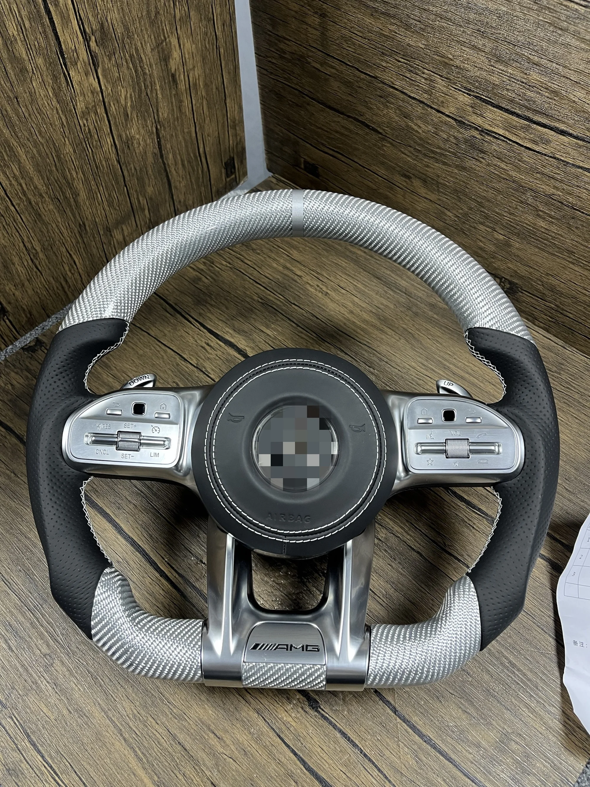 Полностью Кожаный руль для Mercedes Benz AMG Руль Новый S223 C206 232 E213 W223 ooled