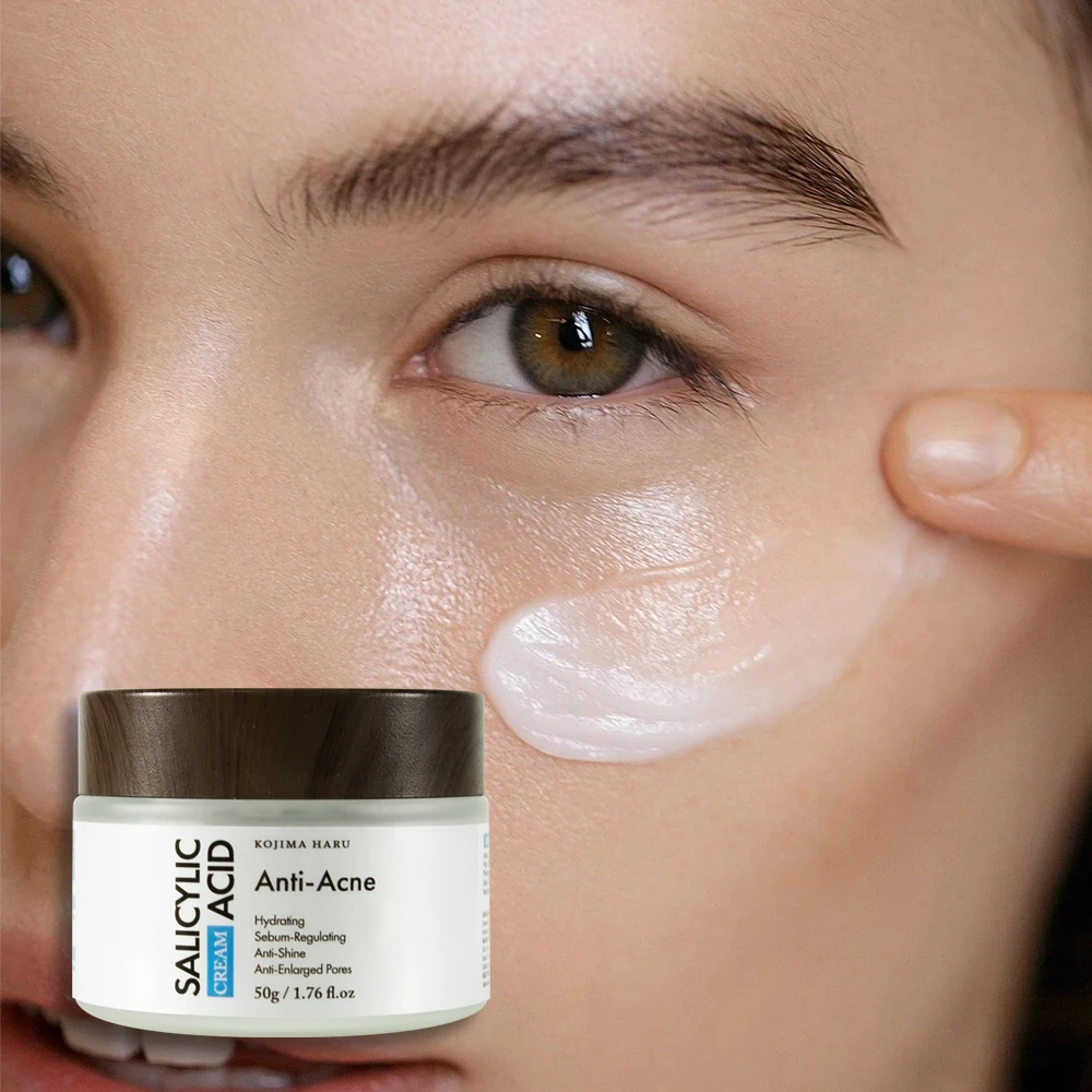 Private Label Salicylic Acid Anti-Acne Face Cream Natural Organic Most Effective Acne Removal Moisturizing Repairing Cream